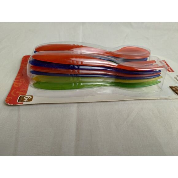 3 Fisher Price Reusable Three Section Divided Plates with 12 Forks Spoons - Picture 6 of 10